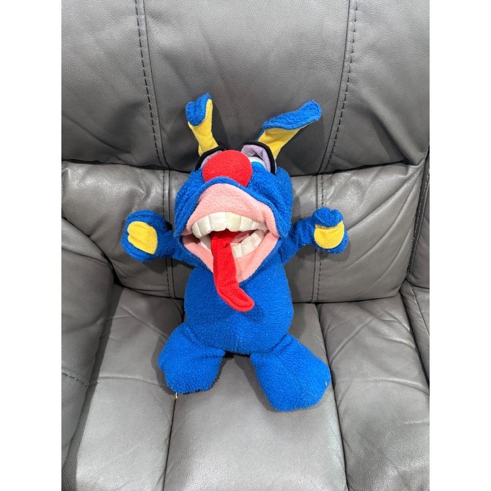 Vintage 1987 Fisher Price My Pet Monster Plush Blue 80s Toy 2309